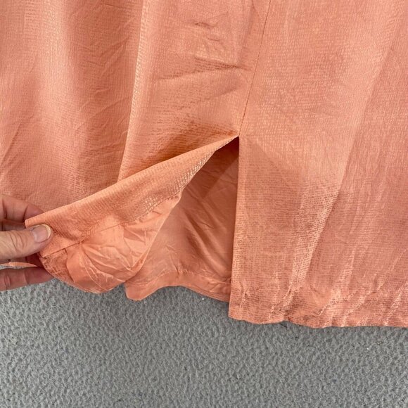 Adrianna Papell Skirt Womens 16W Plus Silk Pink Textured Midi Straight Everyday - Picture 5 of 10